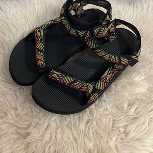 Teva multicolored sandals kids size 5
